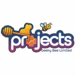 Geeky Bee Limited projects logo with honey and bee