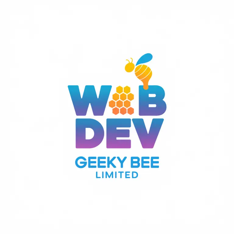 Geeky Bee Limited web development logo with bee icon